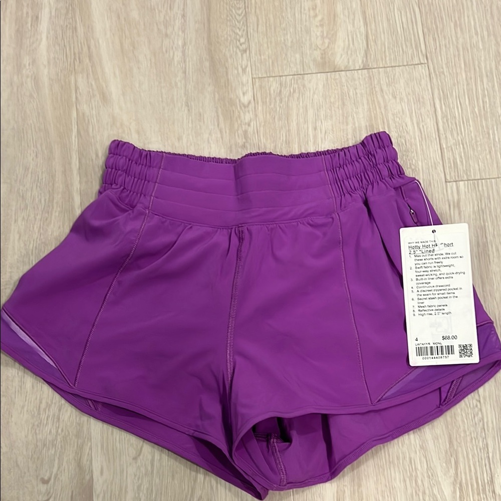 Lululemon Hotty Hot 2.5 Purple Athletic Shorts